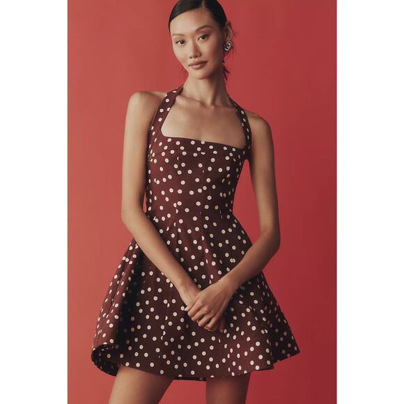 Anthropologie Maeve Square-Neck Fit and Flare Mini Dress - M